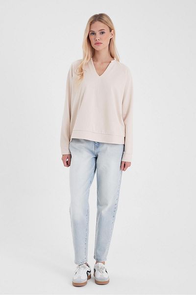 VENA Pantaloni de damă Kyla Sky Blue cu talie înaltă Ripped Mom Jean
