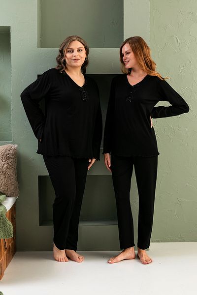 nisaNCa Set de pijamale Bamboo Mother cu mânecă lungă - Seria Young Mother