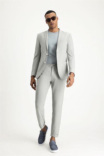 Kiğılı Super Slim Fit - Extra Slim Fit Seersucker Jacket
