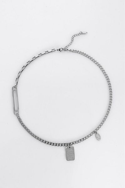 UKHWD SUPPLY 316L Steel Ataçlı Tag Necklace