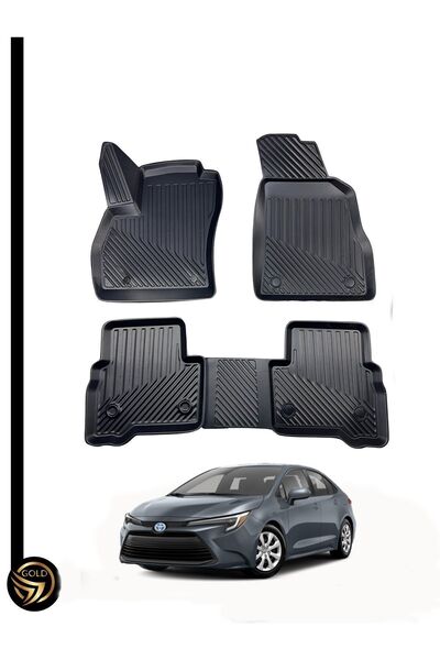 Black Gold Toyota Corolla 2019-2024 Sedan 3d Havuzlu Paspas Kauçuk Rjn