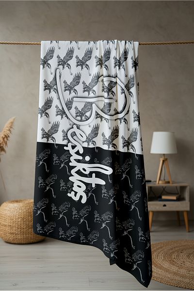 Doruklar Home Collection Πετσέτα θάλασσας με μοντέρνα σχέδια ψηφιακής εκτύπωσης 80x160 cm Pika01