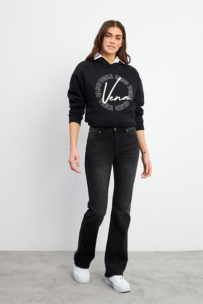VENA Pantaloni de damă Emilie Black Bootcut Jean - 11940b-603