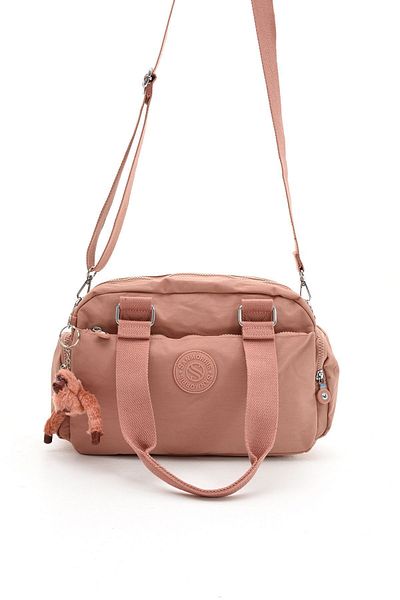 Sanmorris Τσάντα ώμου και χιαστί από ύφασμα Unisex Pink Crinkle