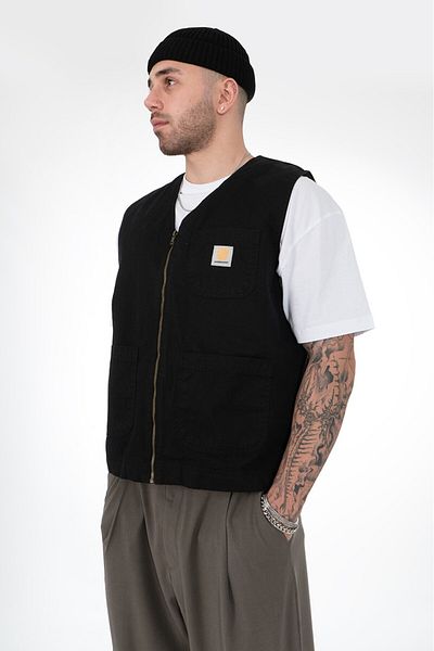 UKHWD SUPPLY Black Multi-Pocket Utility Men's Vest