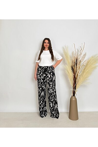 DE WHITES Plus Size Printed and Waist Elastic Pants