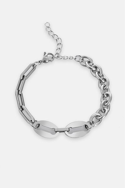UKHWD SUPPLY 316L Paperclip Chain Bracelet Ka1301Gm