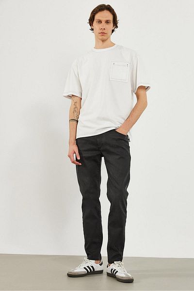 VENA Ανδρικό παντελόνι Smith Coated Black Tapered Fit Jean