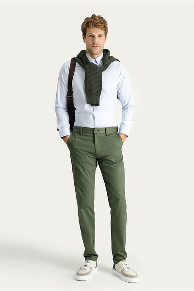 Kiğılı Slim Fit Slim Fit Lycra Canvas / Chino Trousers