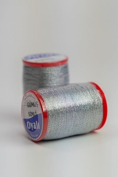 OYALI Τεχνητό μετάξι Glitter -Silver Glitter-