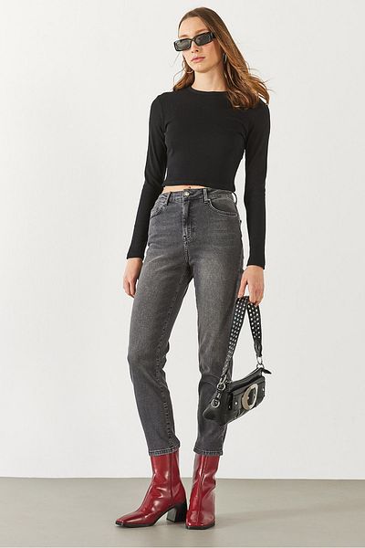VENA Pantaloni Jessica Vintage Black Mom Jean - VINTAGE BLACK