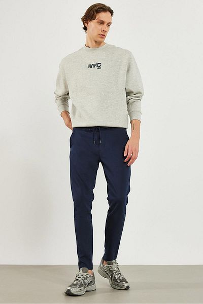 VENA Ανδρικό παντελόνι Alfred Navy Blue με ελαστική μέση - 11508S-026