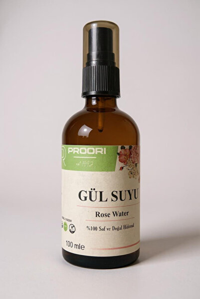 Proori Gül Mayası %100 Saf Gül Suyu Tonik Cam Şişe 100 ml Cam Sprey Başlıklı ...