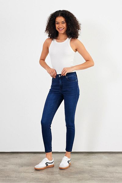 VENA Blugi skinny de damă Gabriella Premium albastru închis (Lyocell)