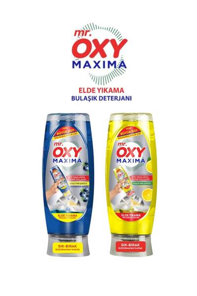 MR.OXY Mr. Oxy Maxima Elde Bulaşık Deterjanı Yeni Büyük Boy 2x650 ML
