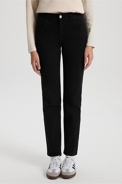VENA Pantaloni de damă Gabriel Carbon Black Straight Fit Jean