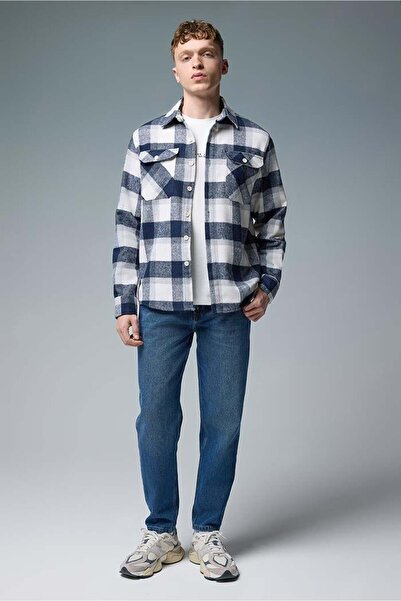 VENA Чоловічі джинси темно-синього кольору з облягаючим кроєм і прямими штанинами