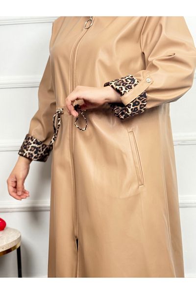 RACE FASHİON Δερμάτινο παλτό Leopard Print - Εσωτερικό RC3005