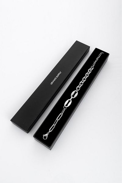 UKHWD SUPPLY 316L Paperclip Chain Bracelet Ka1301Gm