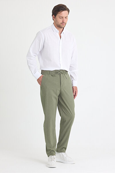 EXSPORT Ανδρική πλαϊνή τσέπη, ελαστική μέση, δαντέλα, ζώνη, άνετη εφαρμογή, παντελόνι Coolkuma Fabric