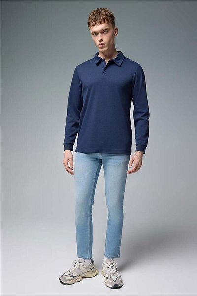 VENA Ανδρικό παντελόνι Edward Med Blue Slim Straight Jean