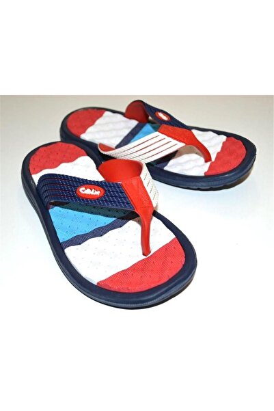 Calx Boy's Red Soft Massage Sole Lavicert Red White Striped Flip Flop Eva Slippers