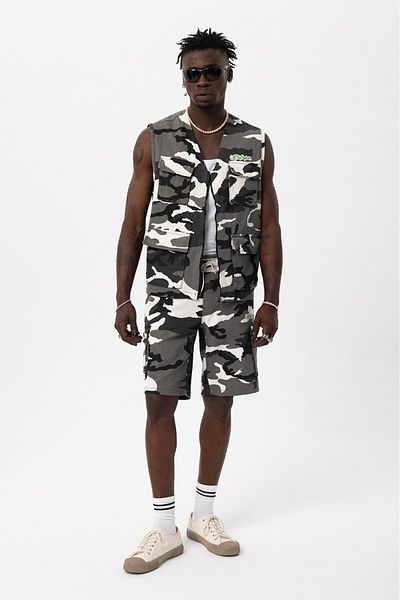 Plus Eighteen Of the System Gray Camouflage Men's Vest