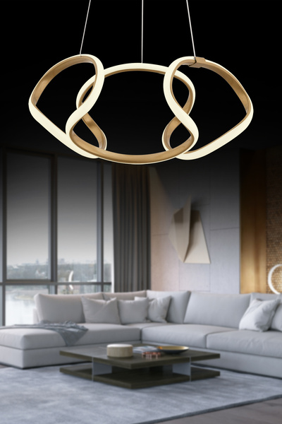 İstanbul Avize İstanbul Avize Damla Eskitme Ledli Modern Beyaz Power Led Avize