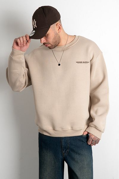 UKHWD SUPPLY Beige Urban Essentials Archive Men's Sweatshirt