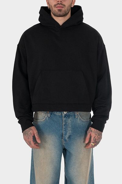 No Future Oversize Crop Hoodie - Th1011Sy