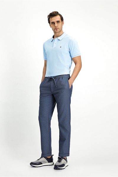 Kiğılı Slim Fit Slim Fit Patterned Elastic Waist Drawstring Lycra Trousers