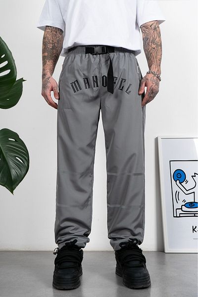 Super Rare Reflective Detailed Track Jogger Pants Pl1634Gr