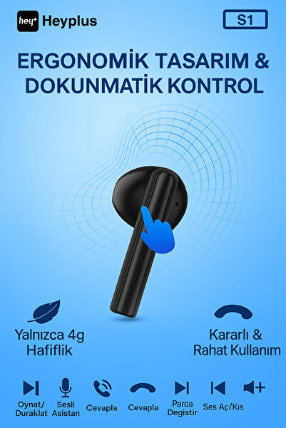 Heyplus Heyplus S1 True Wireless Earphone Bluetooth Kulaklık (ENC-4Mikrofon)