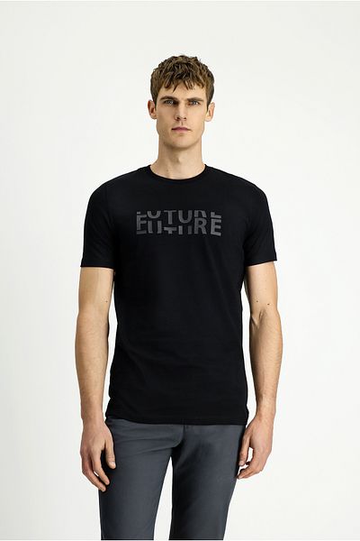 Kiğılı Crew Neck Regular Fit Cotton Printed T-Shirt