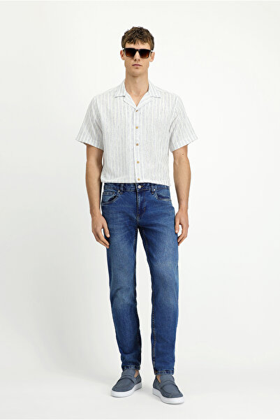 Kiğılı Regular Fit Likralı Denim Pantolon