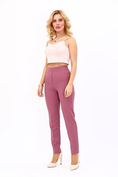 ÖNDER ÖZSOY Elastic Narrow Leg Trousers-Rose