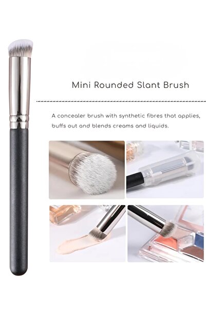 Sibelon Premium Açılı Kapatıcı, Ince Kontür Makyaj Fırçası