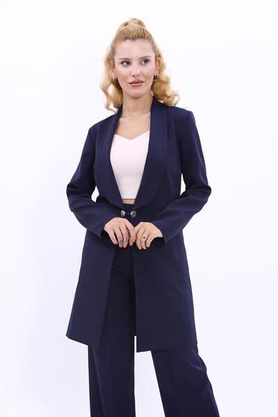 ÖNDER ÖZSOY Helen Ceket-Lacivert