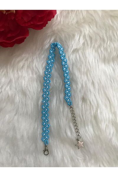 Beykan Anklet with Blue Leaves