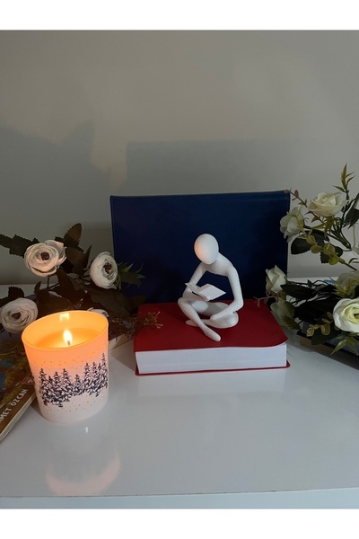3D Kitap Okuyan Adam Biblo İskandinav