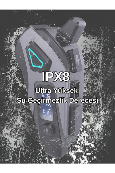 electroawm K10 Kameralı Bluetooth Motosiklet Kask İnterkomu Su Geçirmez HD Kayıt 32 GB SD Kart Hediyeli