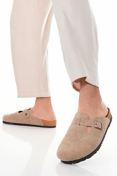 Adım Dünyası Birkens Men's Slippers Boston Model Daily Street/Home Comfortable