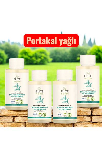 The Elite Home Organic and Vegan Certified Gel Dishwasher Detergent 50 ml Orange Oil