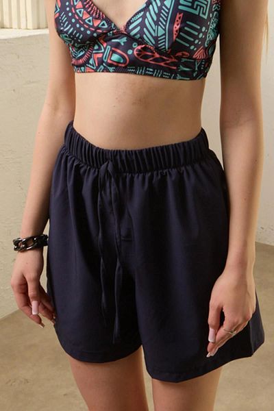 Starinci Mayo Γυναικείο σορτς μπανιέρας Navy Blue Stretchy Parachute