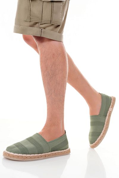 Adım Dünyası Men's Espadrille Knitwear Straw Daily Orthopedic Sole Comfortable