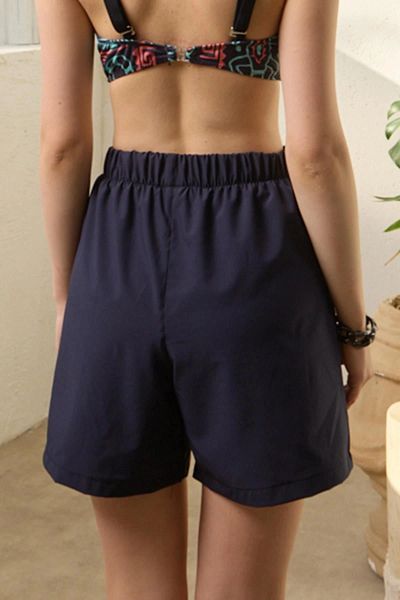 Starinci Mayo Γυναικείο σορτς μπανιέρας Navy Blue Stretchy Parachute