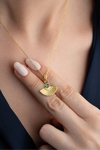 Silvano Jewelry 925 Ayar Gümüş Yelpaze Model Kolye