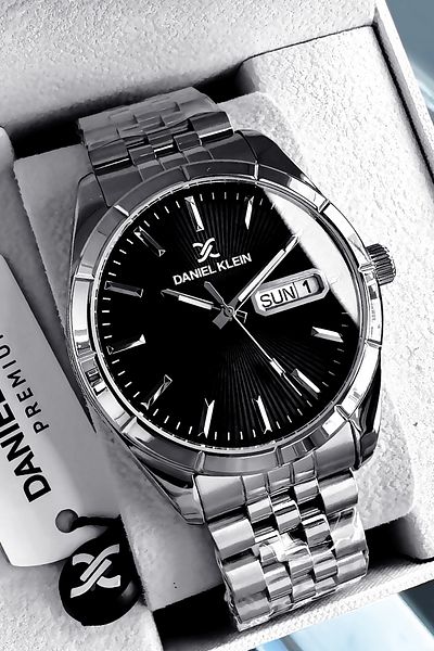 Daniel Klein 3 Atm Waterproof Men Wrist Watch Silver Color Steel Band Gift Bracelet Dker2042C2