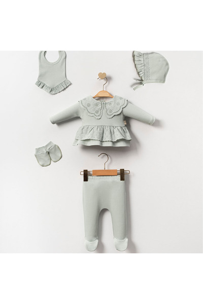 Ozz Baby Newborn Baby Girl 0-3 Months Elite 5-Piece Hospital Exit Zibin Set