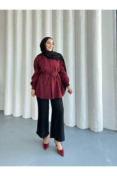 She Olive Modal Tunic with Lacing